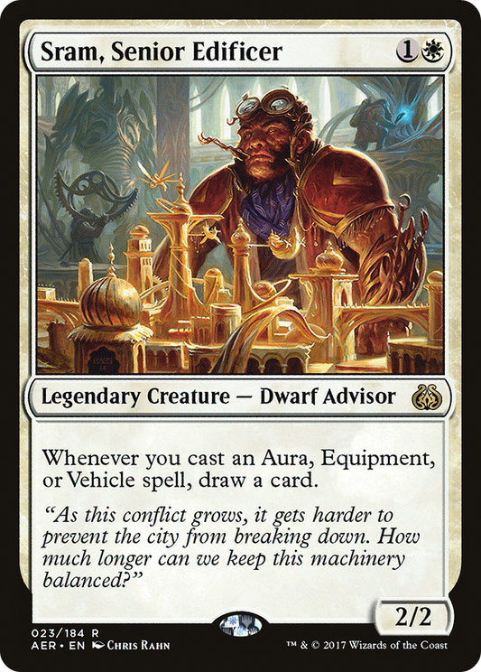 Sram, Senior Edificer (AER-023) - Aether Revolt - Premium MTG Single from Wizards of the Coast - Just $0.53! Shop now at Game Crave Tournament Store