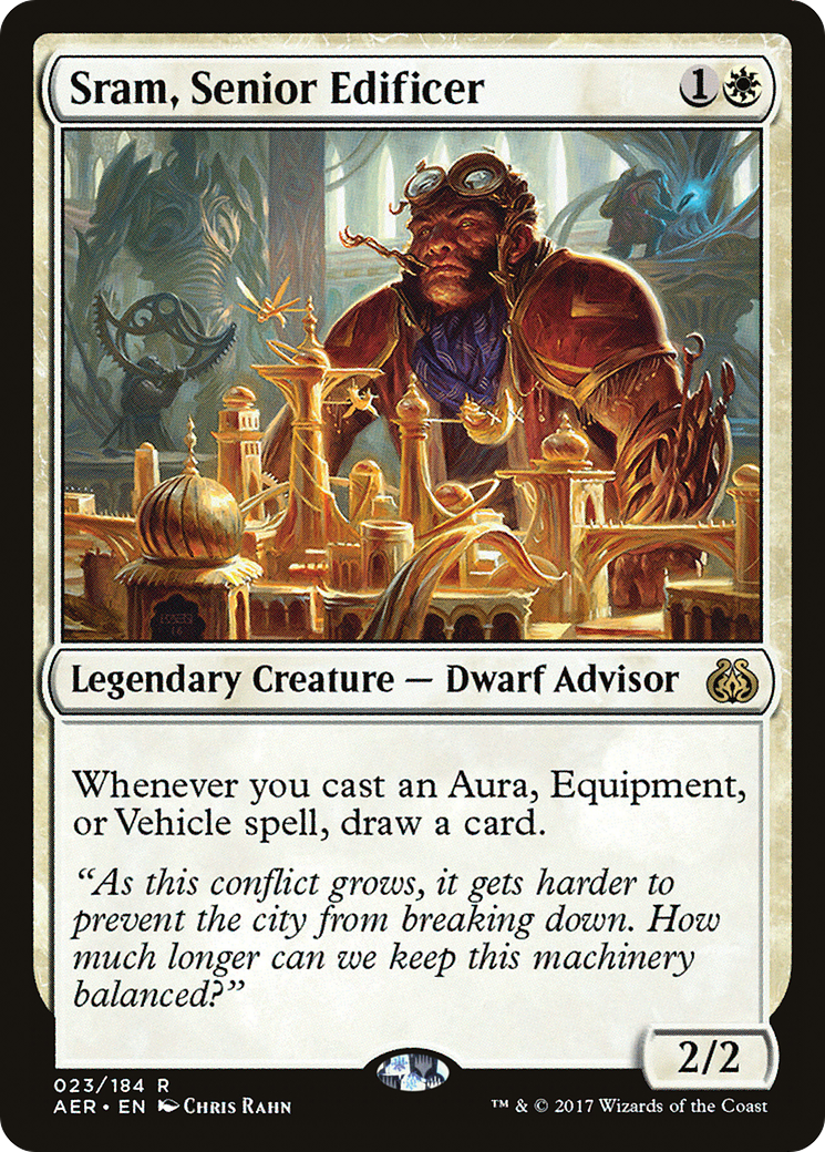 Sram, Senior Edificer (AER-023) - Aether Revolt Foil - Premium MTG Single from Wizards of the Coast - Just $0.48! Shop now at Game Crave Tournament Store