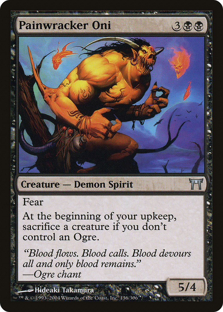 Painwracker Oni (CHK-136) - Champions of Kamigawa Foil - Premium MTG Single from Wizards of the Coast - Just $0.20! Shop now at Game Crave Tournament Store