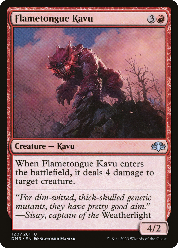 Flametongue Kavu (DMR-120) - Dominaria Remastered - Premium MTG Single from Wizards of the Coast - Just $0.08! Shop now at Game Crave Tournament Store
