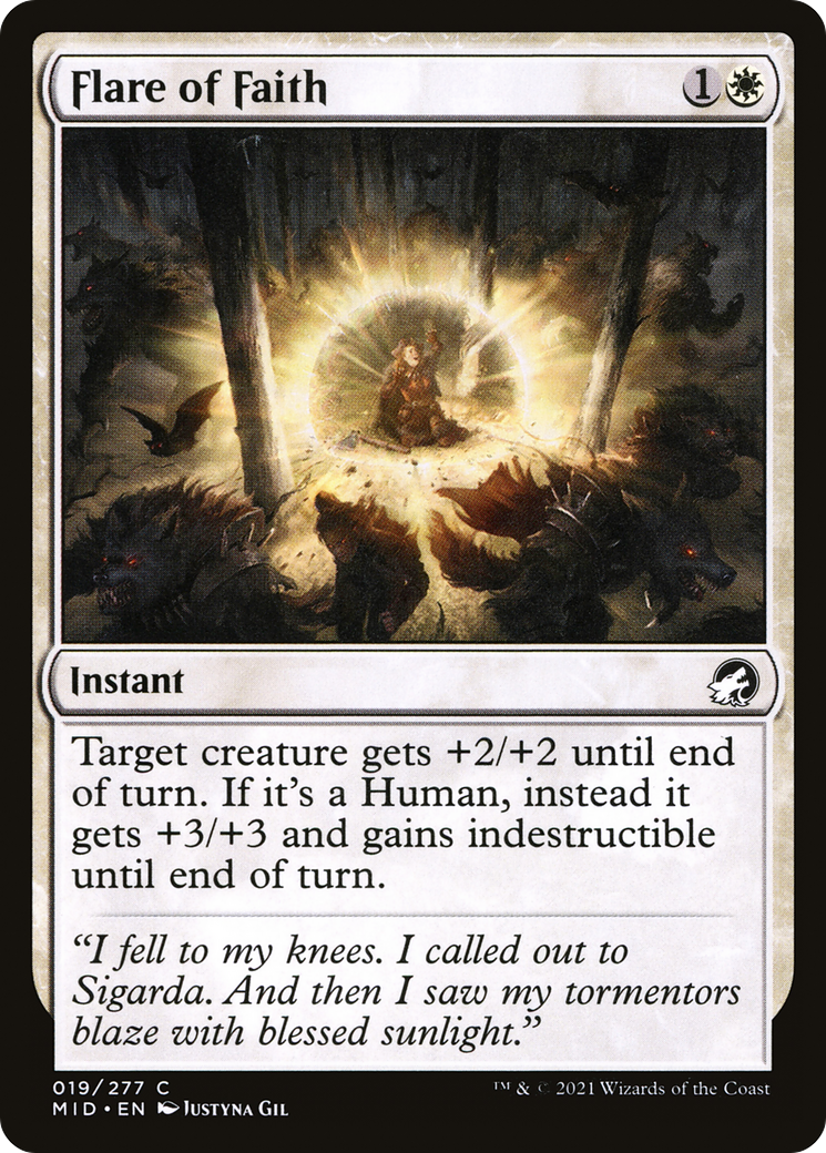 Flare of Faith (MID-019) - Innistrad: Midnight Hunt - Premium MTG Single from Wizards of the Coast - Just $0.25! Shop now at Game Crave Tournament Store