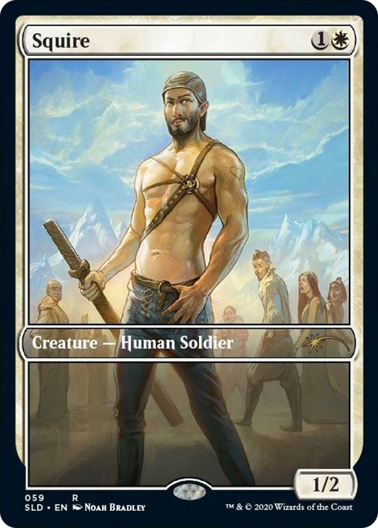 Squire (SLD-059) - Secret Lair Drop: (Full Art) Foil - Premium MTG Single from Wizards of the Coast - Just $0! Shop now at Game Crave Tournament Store