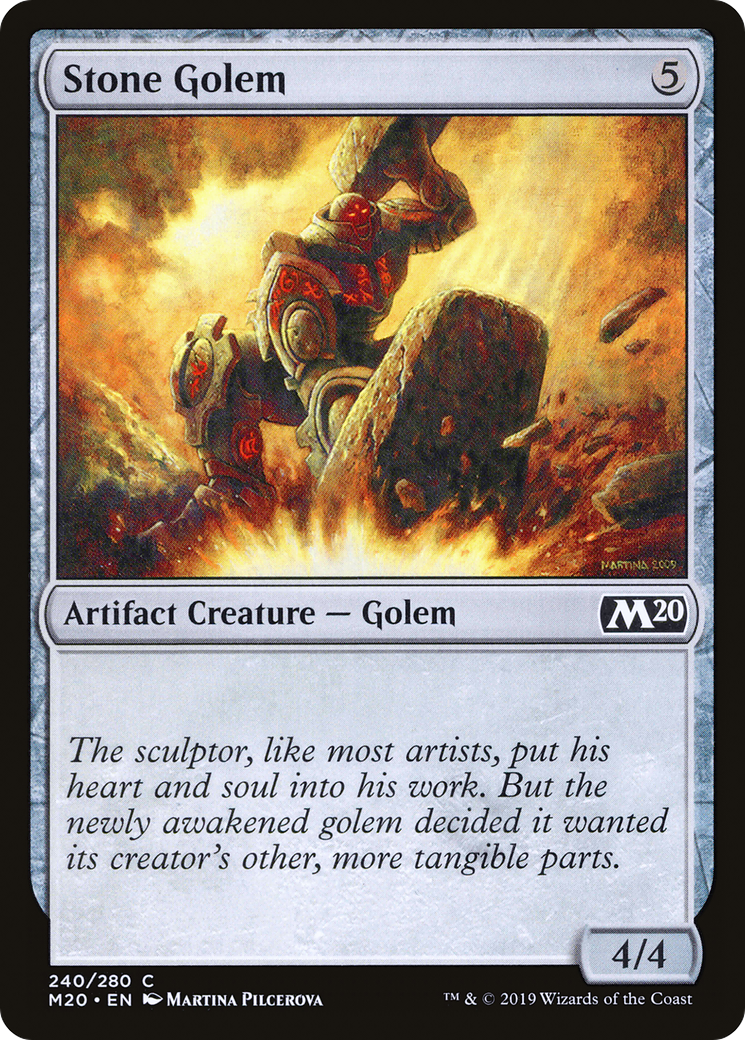 Stone Golem (M20-240) - Core Set 2020 - Premium MTG Single from Wizards of the Coast - Just $0.08! Shop now at Game Crave Tournament Store
