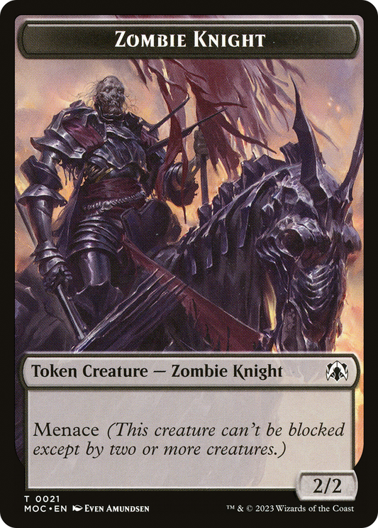 Zombie Knight (TMOC-021) - March of the Machine Commander Tokens - Premium MTG Single from Wizards of the Coast - Just $0! Shop now at Game Crave Tournament Store