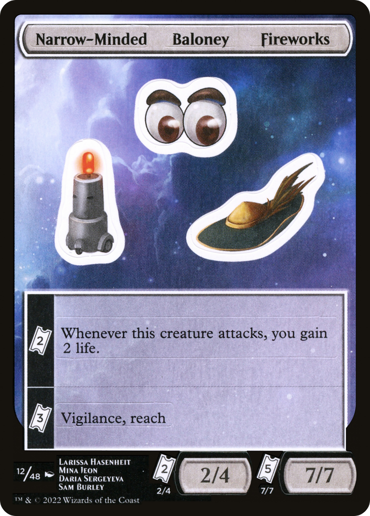 Narrow-Minded Baloney Fireworks (SUNF-012) - Unfinity Sticker Sheets - Premium MTG Single from Wizards of the Coast - Just $0.10! Shop now at Game Crave Tournament Store