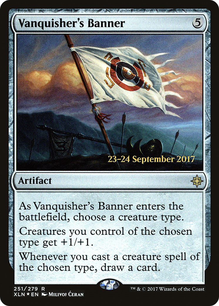 Vanquisher's Banner (PXLN-251S) - Ixalan Promos Foil - Premium MTG Single from Wizards of the Coast - Just $12.55! Shop now at Game Crave Tournament Store