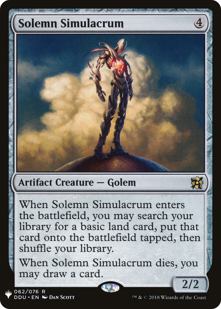 Solemn Simulacrum (MB1-1632) - Mystery Booster - Premium MTG Single from Wizards of the Coast - Just $0.16! Shop now at Game Crave Tournament Store