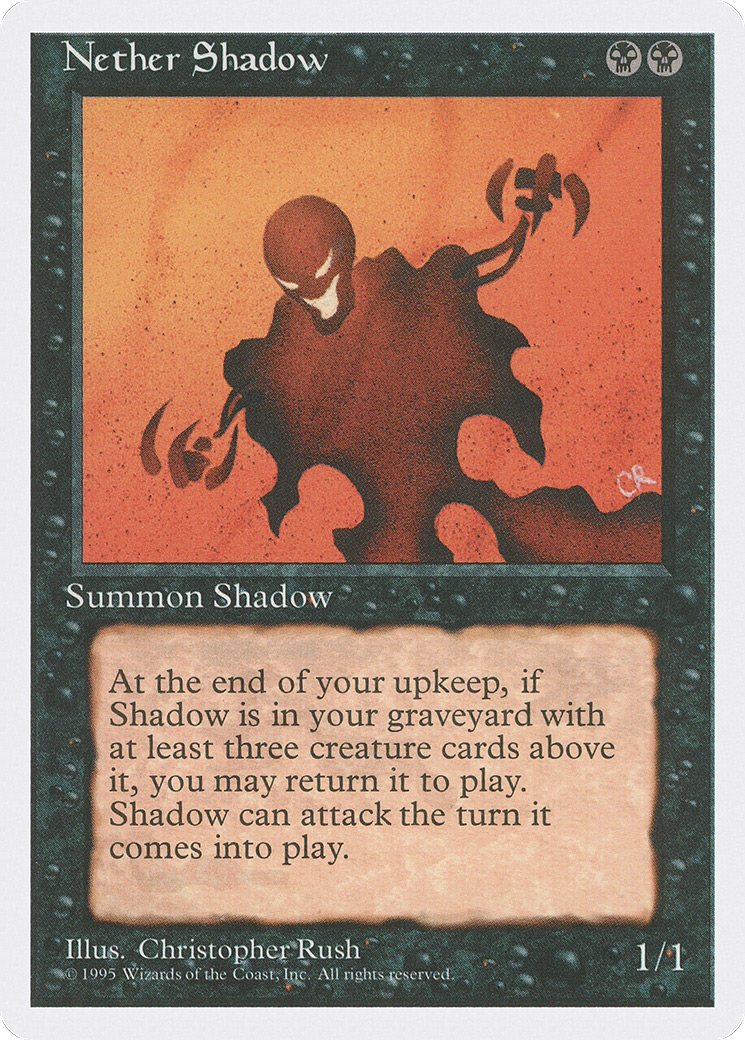 Nether Shadow (4ED-149) - Fourth Edition - Premium MTG Single from Wizards of the Coast - Just $0.90! Shop now at Game Crave Tournament Store