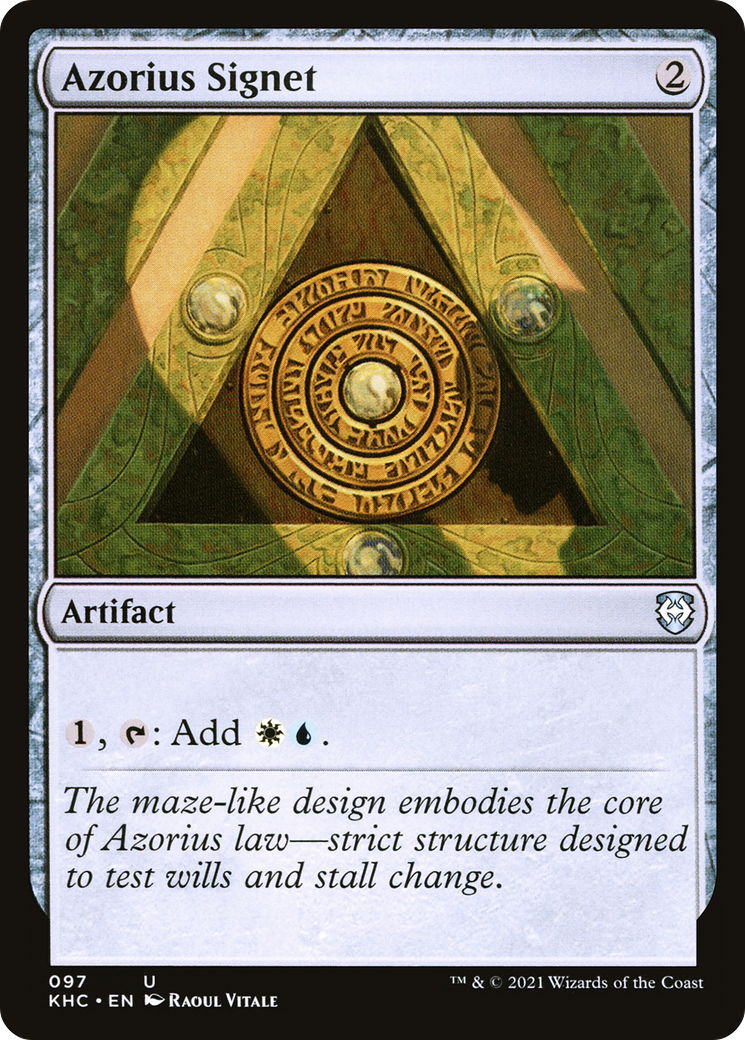 Azorius Signet (KHC-097) - Kaldheim Commander - Premium MTG Single from Wizards of the Coast - Just $0.25! Shop now at Game Crave Tournament Store