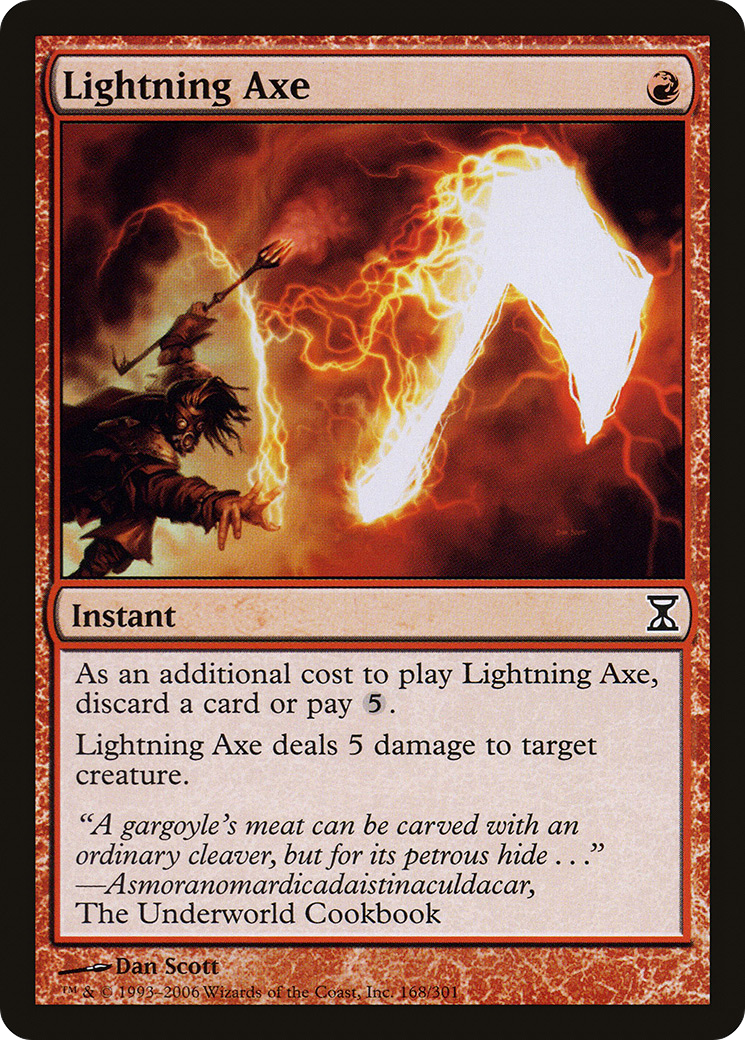 Lightning Axe (TSP-168) - Time Spiral - Premium MTG Single from Wizards of the Coast - Just $0.11! Shop now at Game Crave Tournament Store