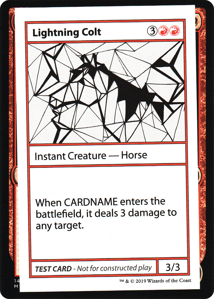 Lightning Colt (CMB2-057) - Mystery Booster Playtest Cards 2021 - Premium MTG Single from Wizards of the Coast - Just $0.08! Shop now at Game Crave Tournament Store