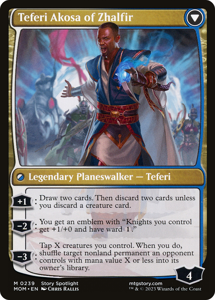 Invasion of New Phyrexia // Teferi Akosa of Zhalfir (MOM-239) - March of the Machine Foil - Premium MTG Single from Wizards of the Coast - Just $0.51! Shop now at Game Crave Tournament Store