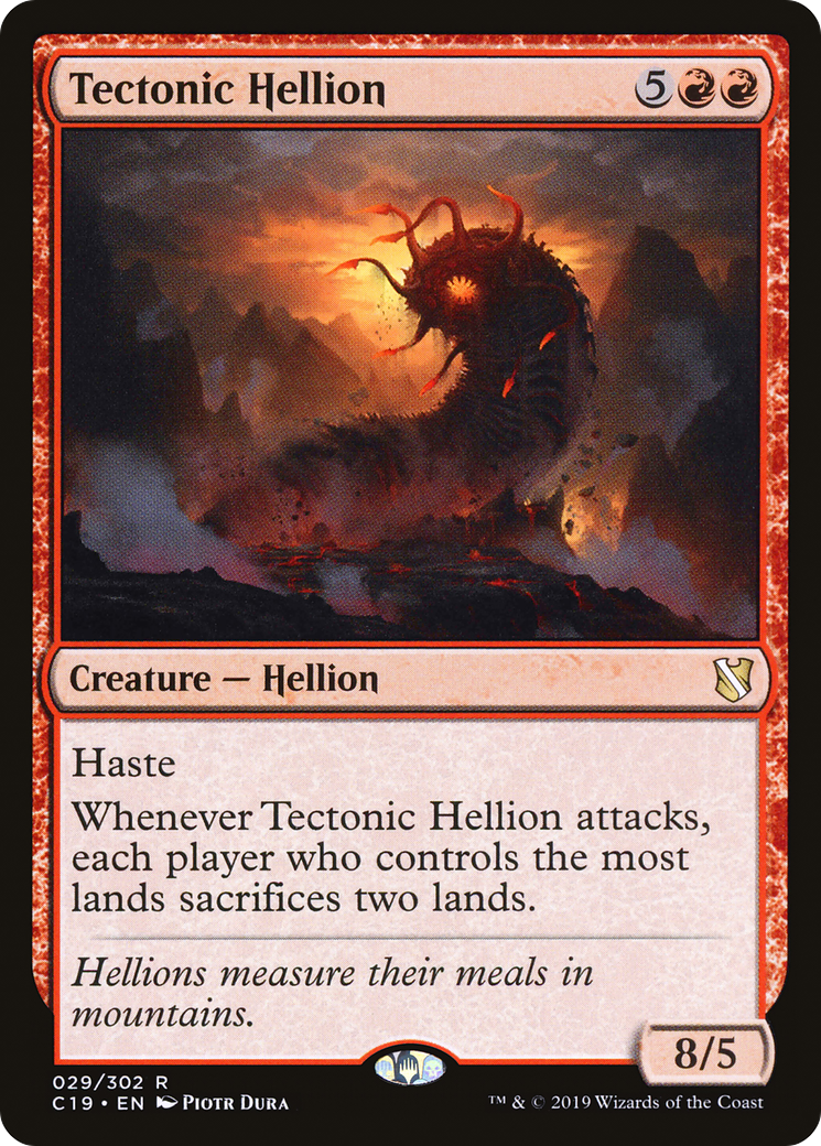 Tectonic Hellion (C19-029) - Commander 2019 - Premium MTG Single from Wizards of the Coast - Just $0.08! Shop now at Game Crave Tournament Store