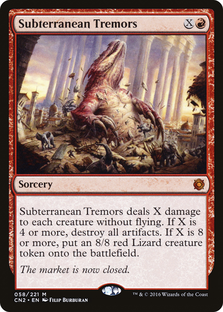 Subterranean Tremors (CN2-058) - Conspiracy: Take the Crown Foil - Premium MTG Single from Wizards of the Coast - Just $10.56! Shop now at Game Crave Tournament Store