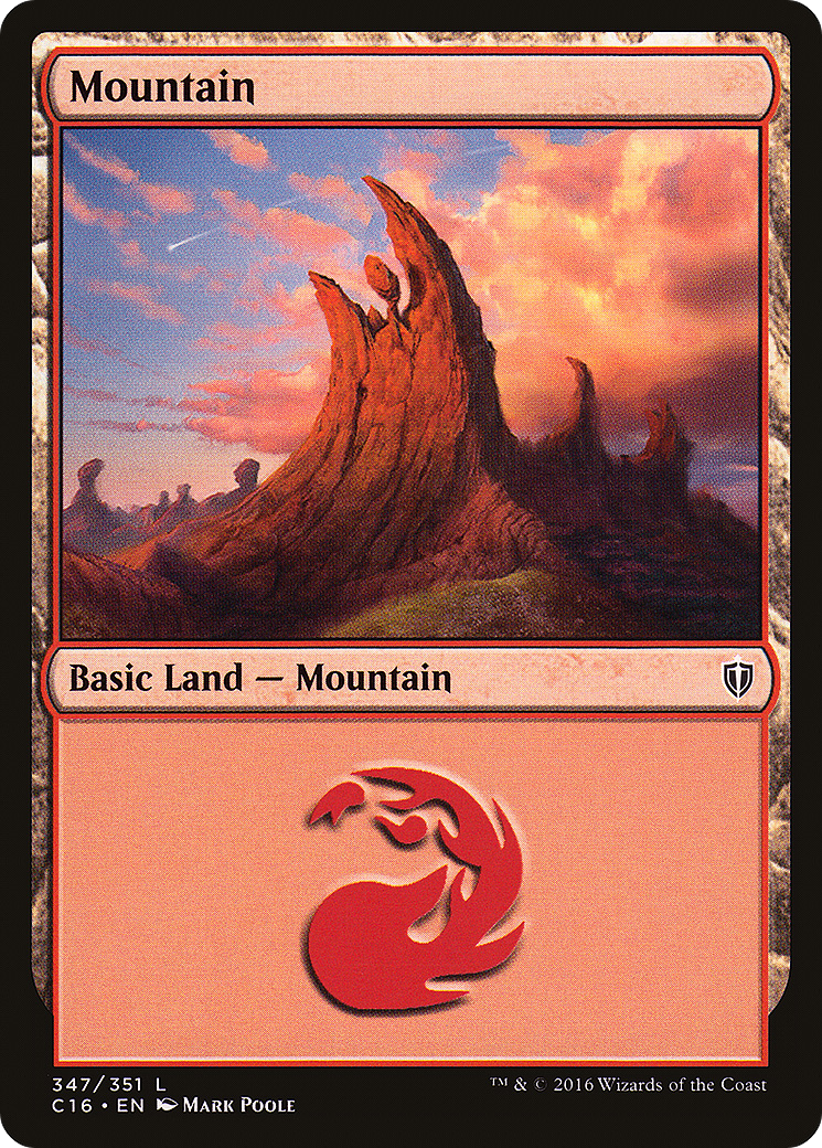 Mountain (C16-347) - Commander 2016 - Premium MTG Single from Wizards of the Coast - Just $0.25! Shop now at Game Crave Tournament Store