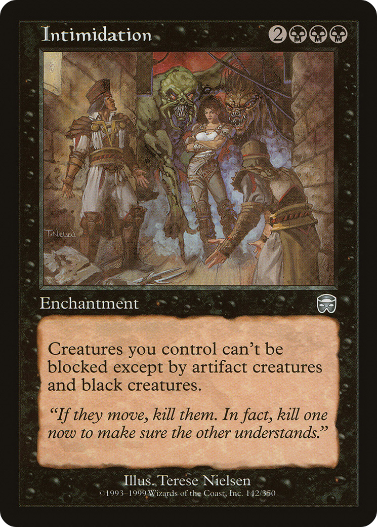 Intimidation (MMQ-142) - Mercadian Masques Foil - Premium MTG Single from Wizards of the Coast - Just $21.23! Shop now at Game Crave Tournament Store