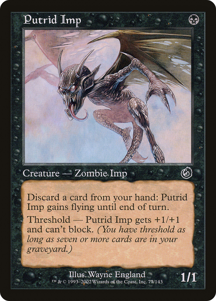 Putrid Imp (TOR-077) - Torment Foil - Premium MTG Single from Wizards of the Coast - Just $15.42! Shop now at Game Crave Tournament Store