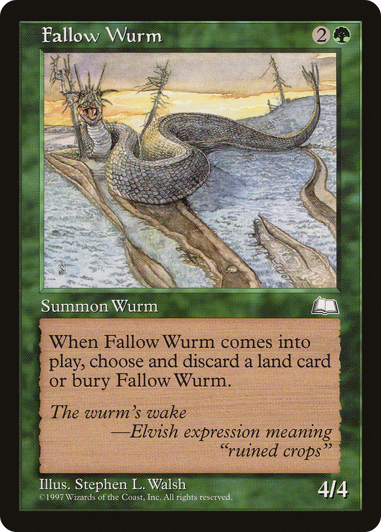 Fallow Wurm (WTH-126) - Weatherlight - Premium MTG Single from Wizards of the Coast - Just $0.08! Shop now at Game Crave Tournament Store