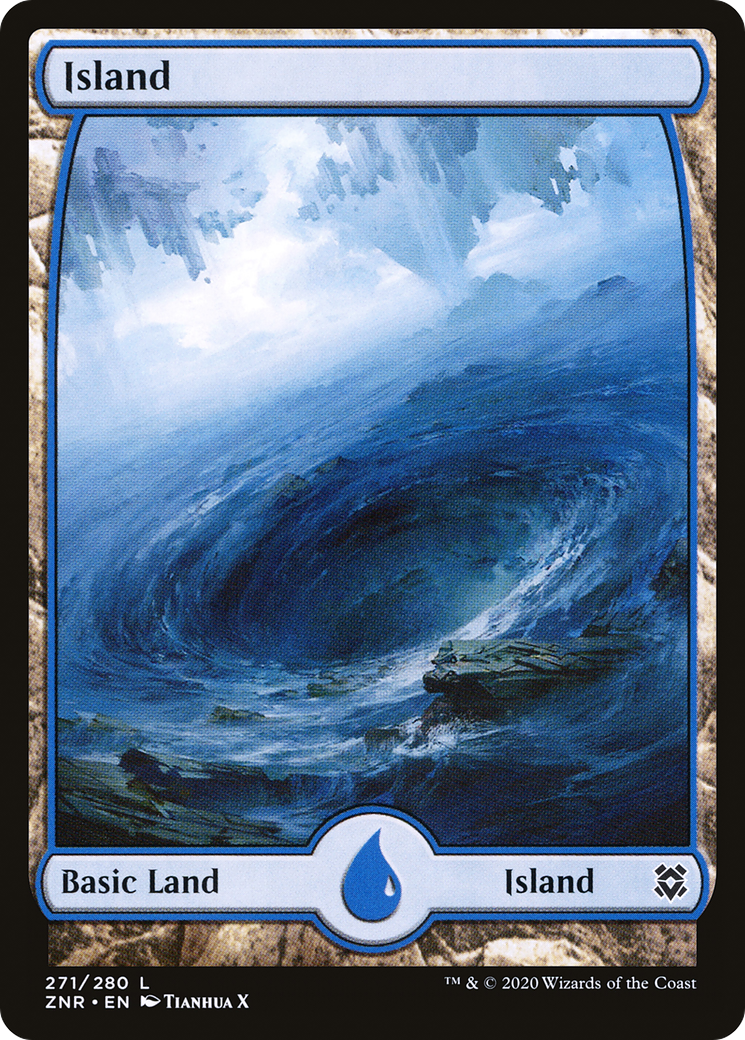 Island (ZNR-271) - Zendikar Rising: (Full Art) - Premium MTG Single from Wizards of the Coast - Just $0.09! Shop now at Game Crave Tournament Store