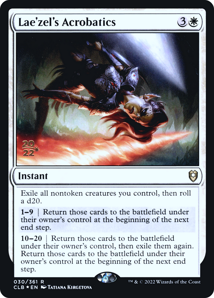 Lae'zel's Acrobatics (PCLB-30S) - Battle for Baldur's Gate Promos Foil - Premium MTG Single from Wizards of the Coast - Just $1.14! Shop now at Game Crave Tournament Store