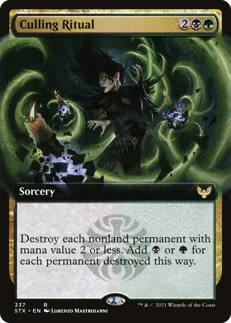 Culling Ritual (STX-337) - Strixhaven: School of Mages: (Extended Art) - Premium MTG Single from Wizards of the Coast - Just $1.77! Shop now at Game Crave Tournament Store