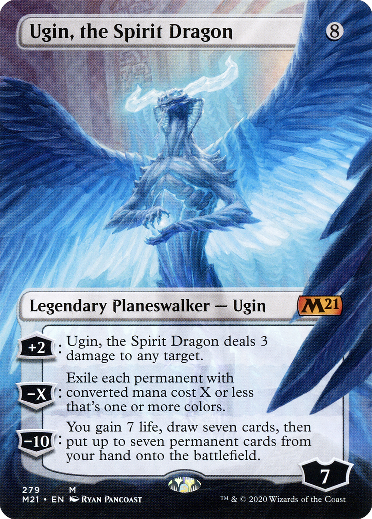 Ugin, the Spirit Dragon (M21-279) - Core Set 2021 (Borderless) - Premium MTG Single from Wizards of the Coast - Just $6.66! Shop now at Game Crave Tournament Store