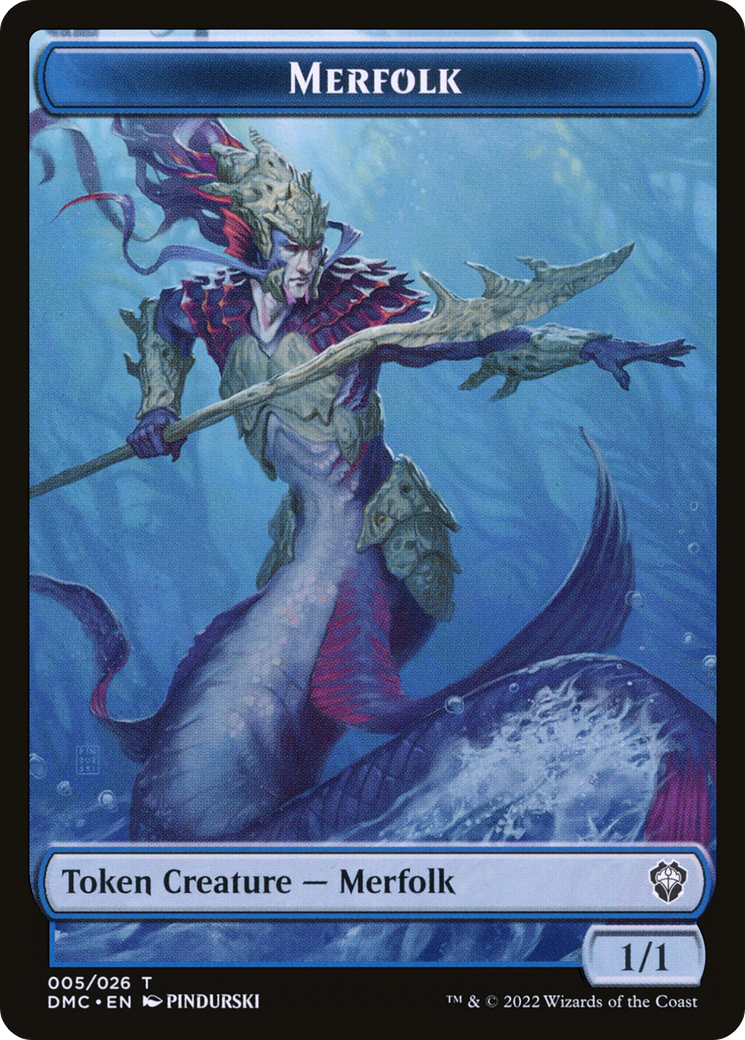 Merfolk (TDMU-005) - Dominaria United Tokens Foil - Premium MTG Single from Wizards of the Coast - Just $0! Shop now at Game Crave Tournament Store