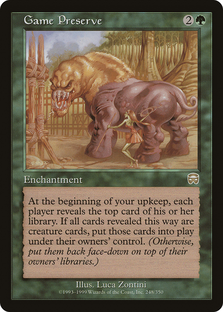 Game Preserve (MMQ-248) - Mercadian Masques - Premium MTG Single from Wizards of the Coast - Just $0.08! Shop now at Game Crave Tournament Store