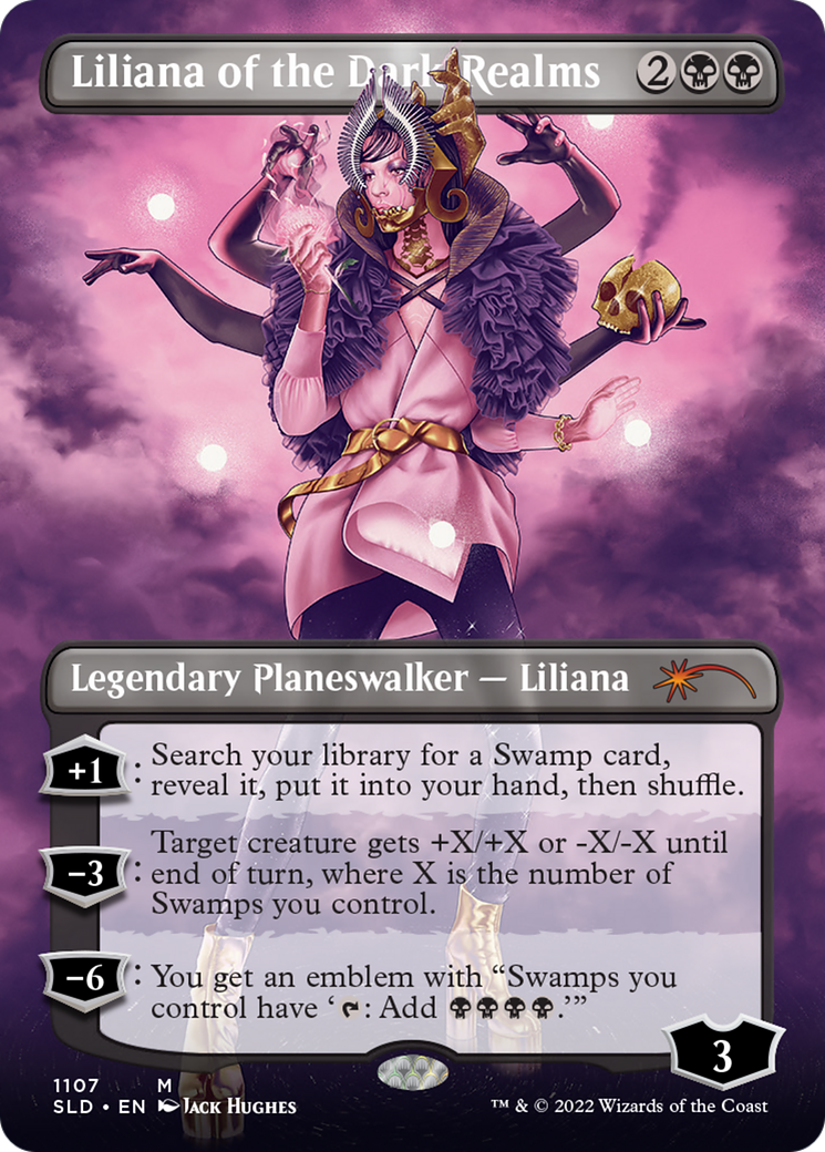 Liliana of the Dark Realms (SLD-1107) - Secret Lair Drop (Borderless) Foil - Premium MTG Single from Wizards of the Coast - Just $6.58! Shop now at Game Crave Tournament Store