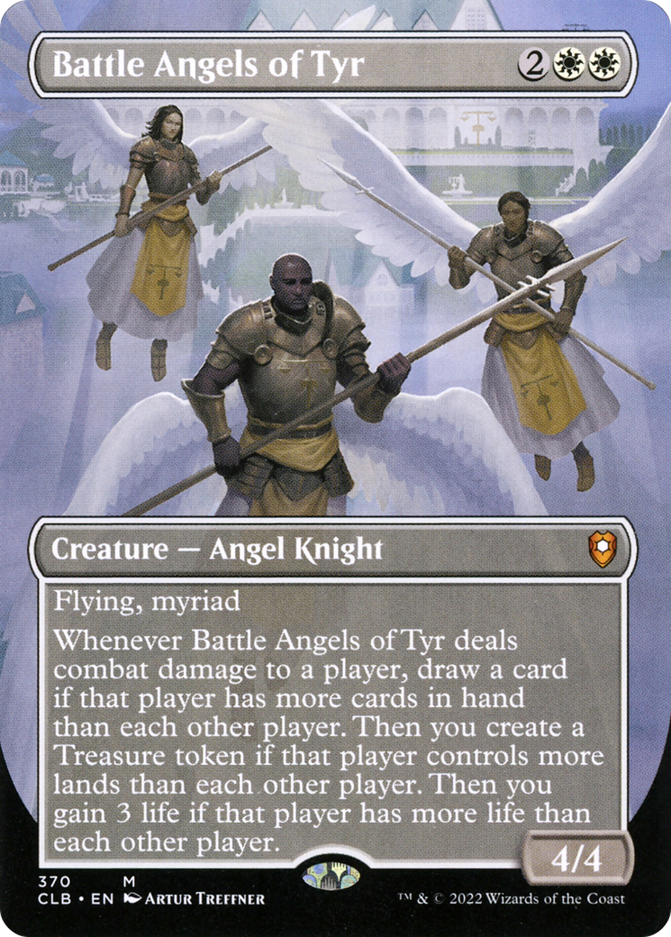 Battle Angels of Tyr (CLB-370) - Commander Legends: Battle for Baldur's Gate (Borderless) Foil - Premium MTG Single from Wizards of the Coast - Just $4.12! Shop now at Game Crave Tournament Store