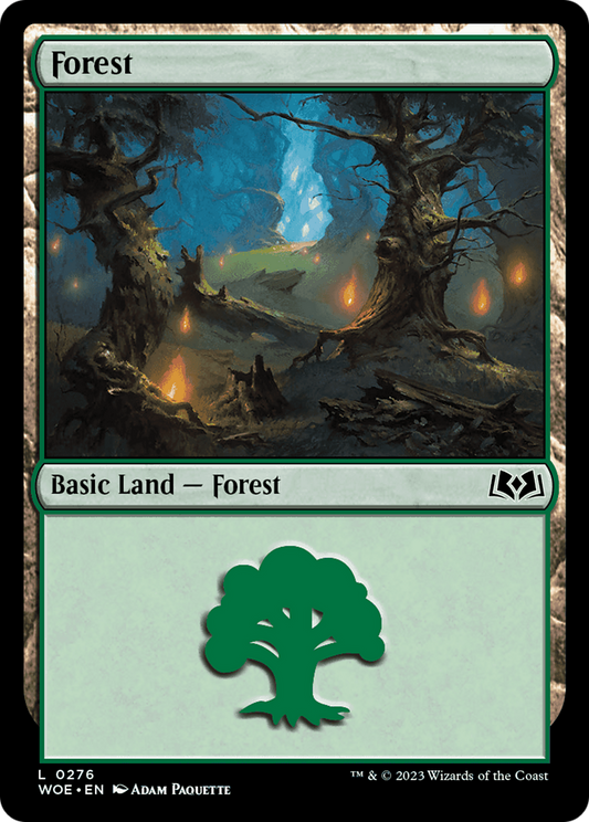 Forest (WOE-276) - Wilds of Eldraine Foil - Premium MTG Single from Wizards of the Coast - Just $0.08! Shop now at Game Crave Tournament Store