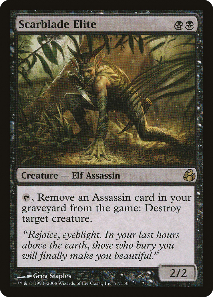 Scarblade Elite (MOR-077) - Morningtide - Premium MTG Single from Wizards of the Coast - Just $1.10! Shop now at Game Crave Tournament Store