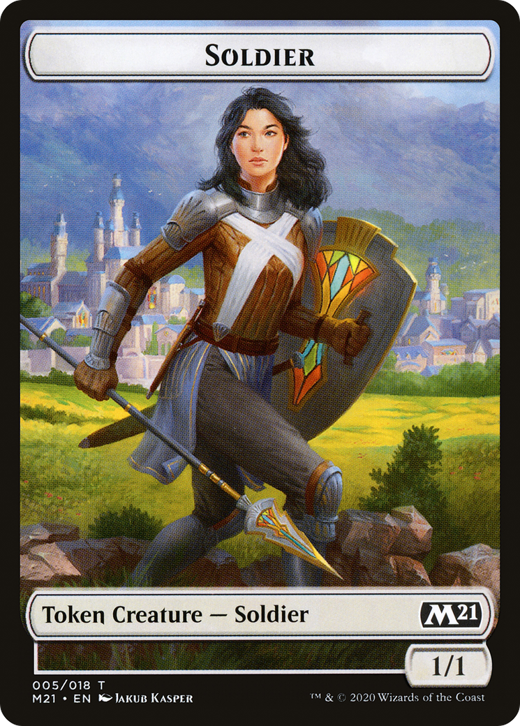 Soldier (TM21-005) - Core Set 2021 Tokens Foil - Premium MTG Single from Wizards of the Coast - Just $0.08! Shop now at Game Crave Tournament Store