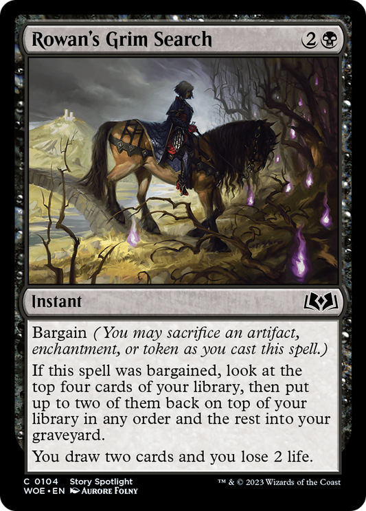 Rowan's Grim Search (WOE-104) - Wilds of Eldraine - Premium MTG Single from Wizards of the Coast - Just $0.08! Shop now at Game Crave Tournament Store