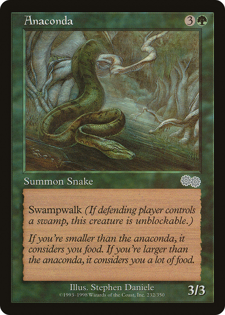 Anaconda (USG-232) - Urza's Saga - Premium MTG Single from Wizards of the Coast - Just $0.25! Shop now at Game Crave Tournament Store