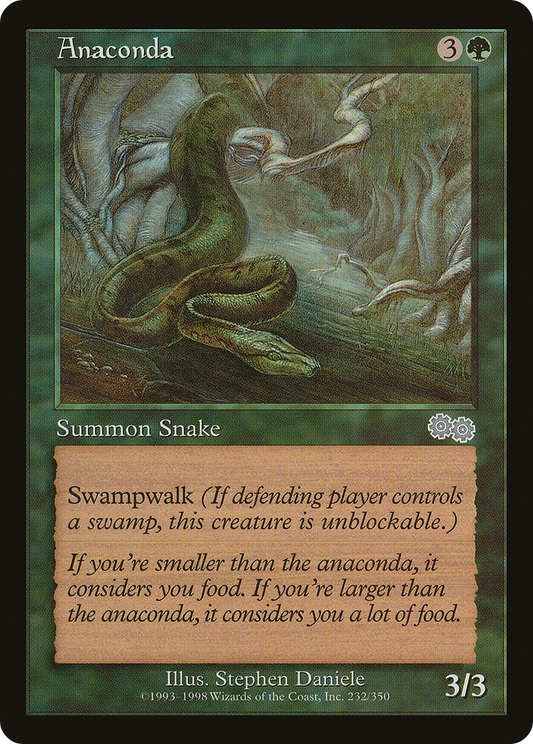 Anaconda (USG-232) - Urza's Saga - Premium MTG Single from Wizards of the Coast - Just $0.25! Shop now at Game Crave Tournament Store