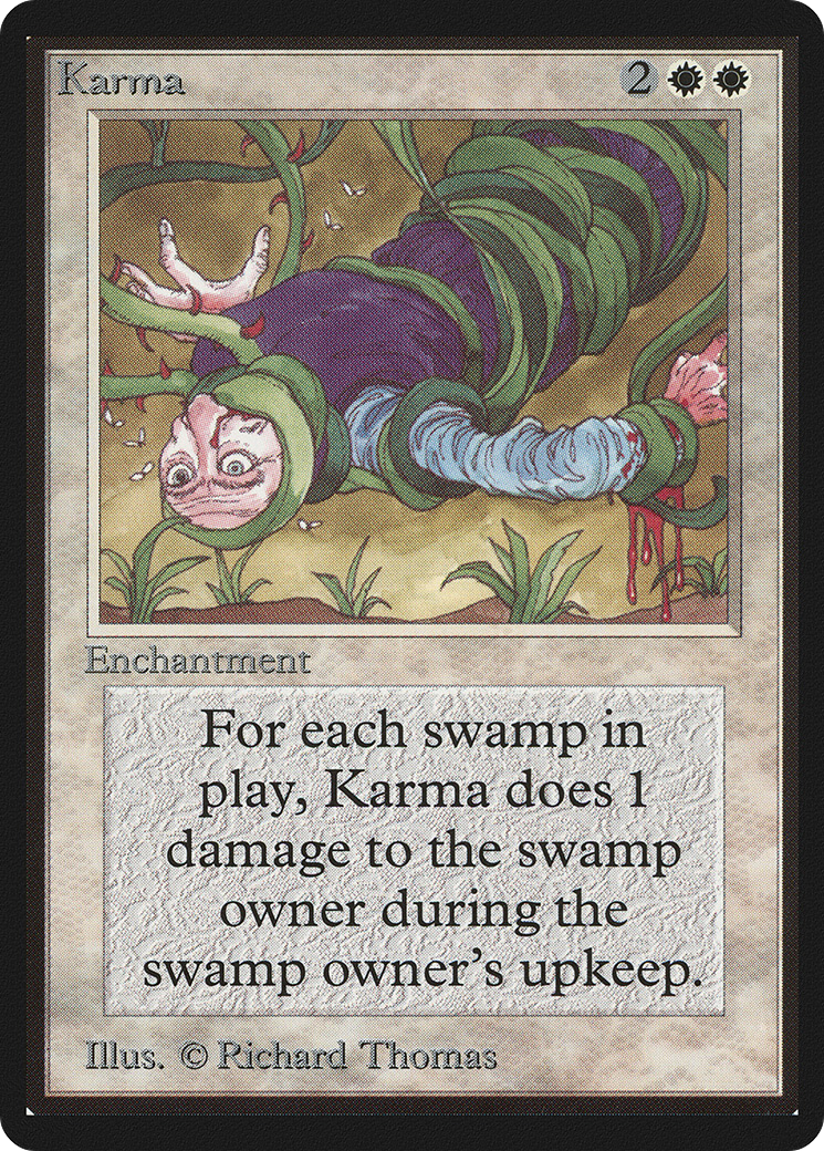 Karma (LEB-027) - Limited Edition Beta - Premium MTG Single from Wizards of the Coast - Just $27.22! Shop now at Game Crave Tournament Store