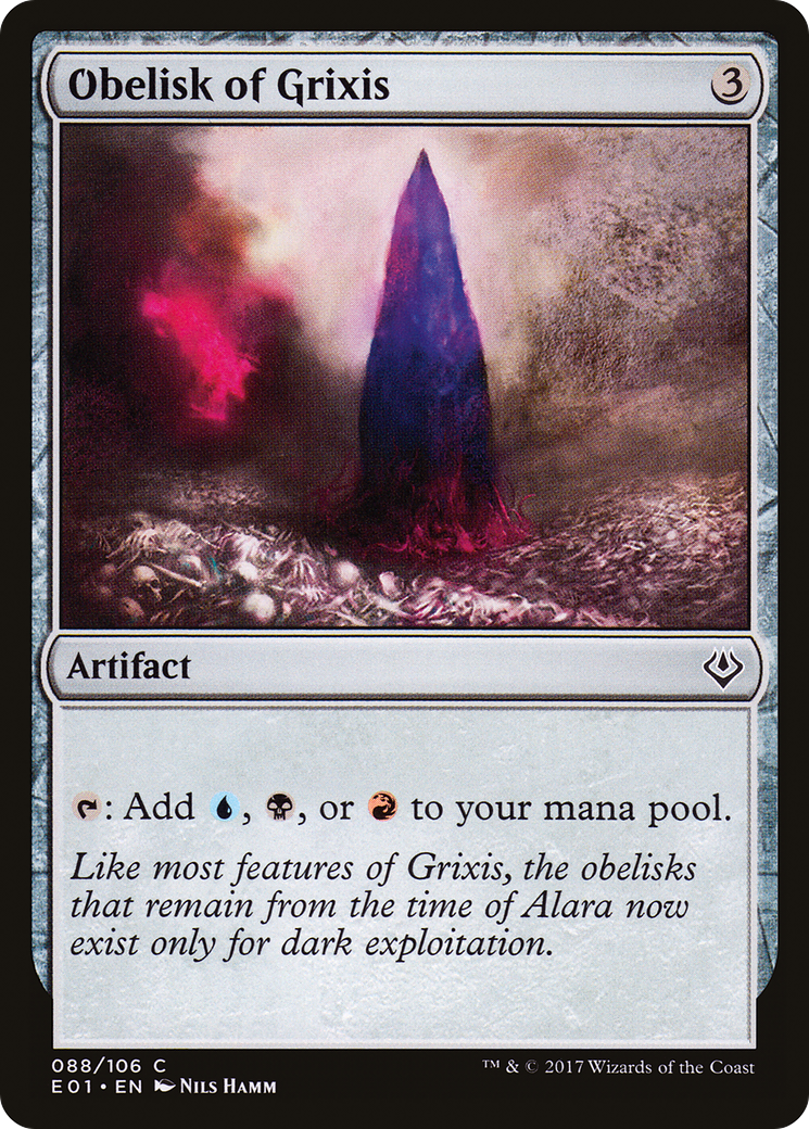 Obelisk of Grixis (E01-088) - Archenemy: Nicol Bolas - Premium MTG Single from Wizards of the Coast - Just $0.08! Shop now at Game Crave Tournament Store