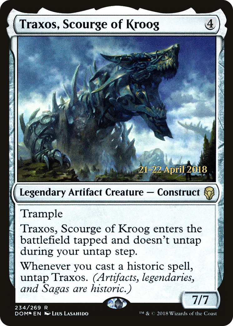 Traxos, Scourge of Kroog (PDOM-234S) - Dominaria Promos Foil - Premium MTG Single from Wizards of the Coast - Just $0.55! Shop now at Game Crave Tournament Store