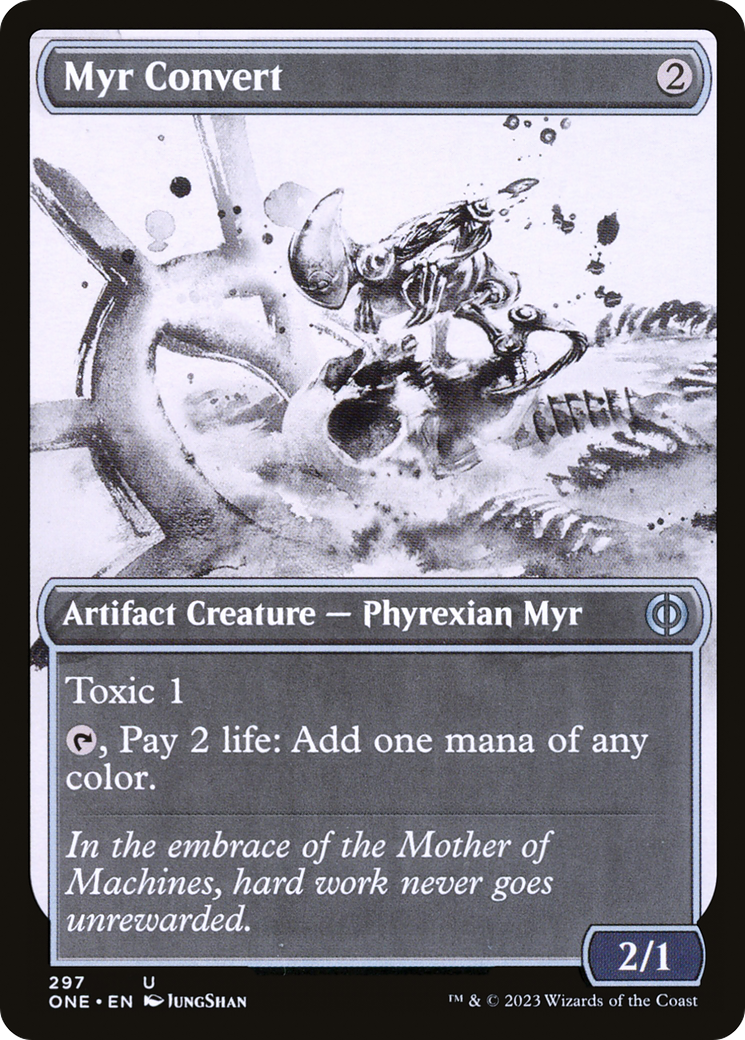 Myr Convert (ONE-297) - Phyrexia: All Will Be One: (Showcase) Foil - Premium MTG Single from Wizards of the Coast - Just $0.08! Shop now at Game Crave Tournament Store