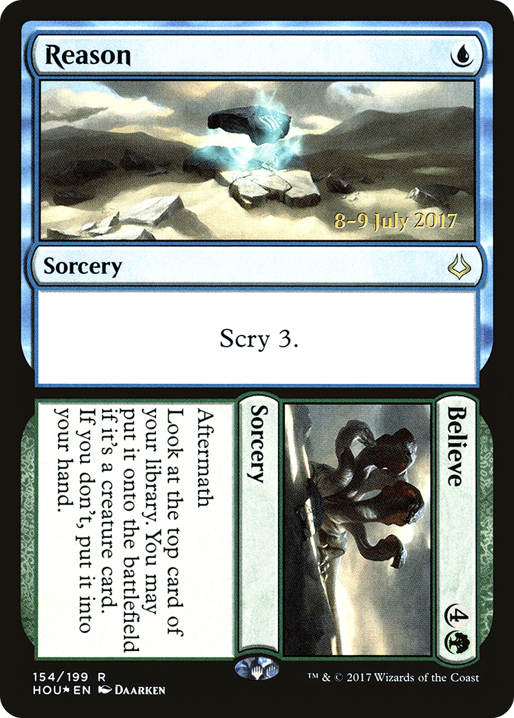 Reason // Believe (PHOU-154S) - Hour of Devastation Promos Foil - Premium MTG Single from Wizards of the Coast - Just $0.13! Shop now at Game Crave Tournament Store