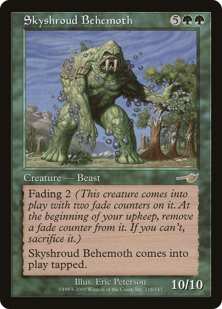Skyshroud Behemoth (NEM-116) - Nemesis Foil - Premium MTG Single from Wizards of the Coast - Just $1.65! Shop now at Game Crave Tournament Store