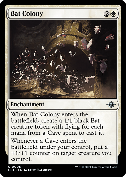 Bat Colony (LCI-005) - The Lost Caverns of Ixalan - Premium MTG Single from Wizards of the Coast - Just $0.08! Shop now at Game Crave Tournament Store