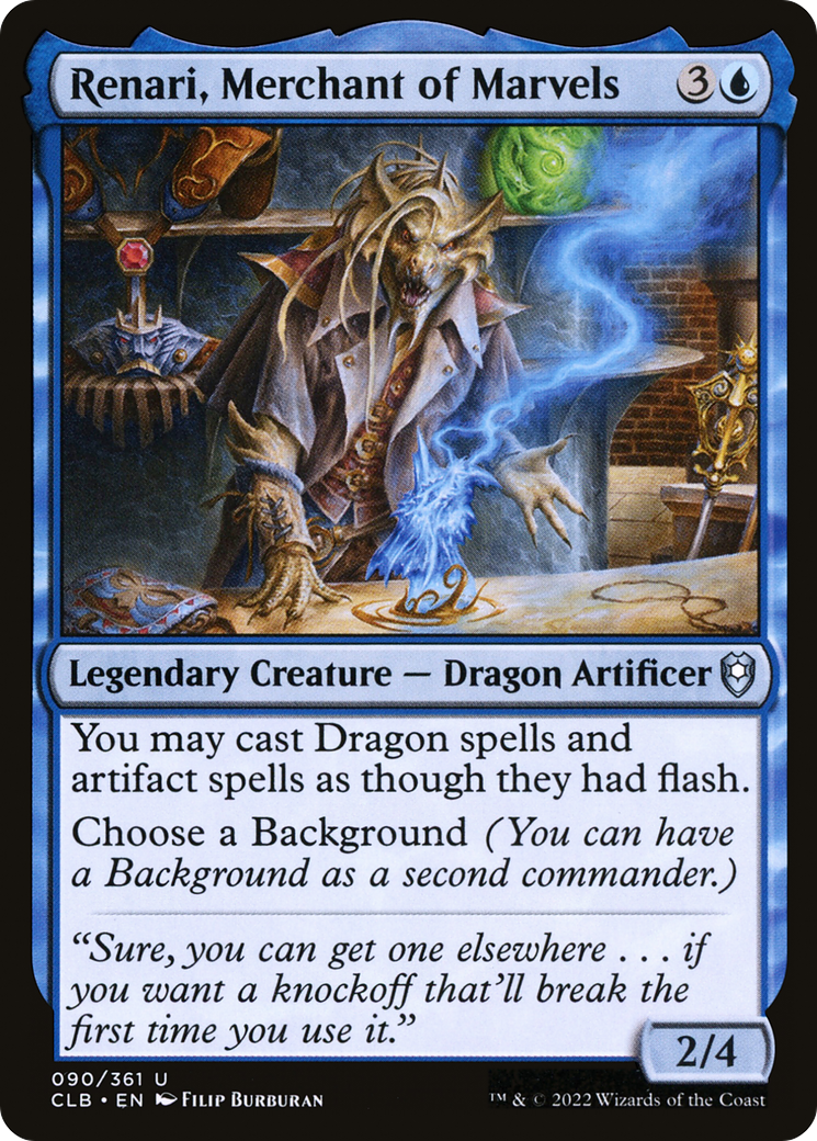 Renari, Merchant of Marvels (CLB-090) - Commander Legends: Battle for Baldur's Gate - Premium MTG Single from Wizards of the Coast - Just $0.08! Shop now at Game Crave Tournament Store