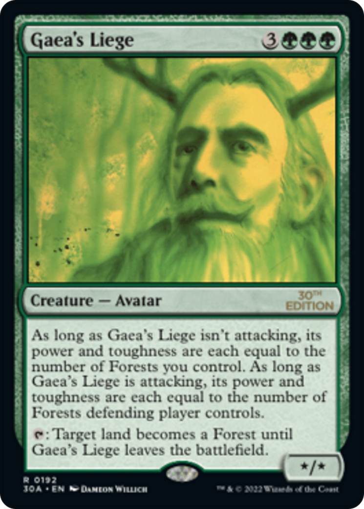 Gaea's Liege (30A-192) - 30th Anniversary Edition - Premium MTG Single from Wizards of the Coast - Just $2.27! Shop now at Game Crave Tournament Store