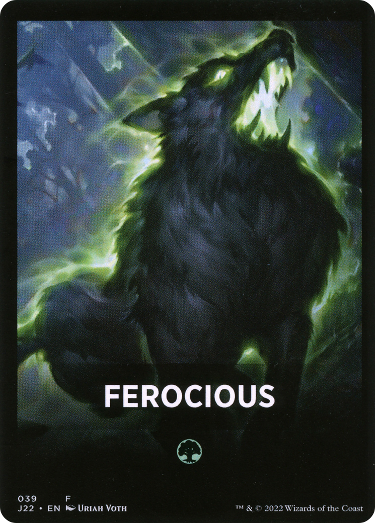 Ferocious (FJ22-039) - Jumpstart 2022 Front Cards - Premium MTG Single from Wizards of the Coast - Just $0! Shop now at Game Crave Tournament Store