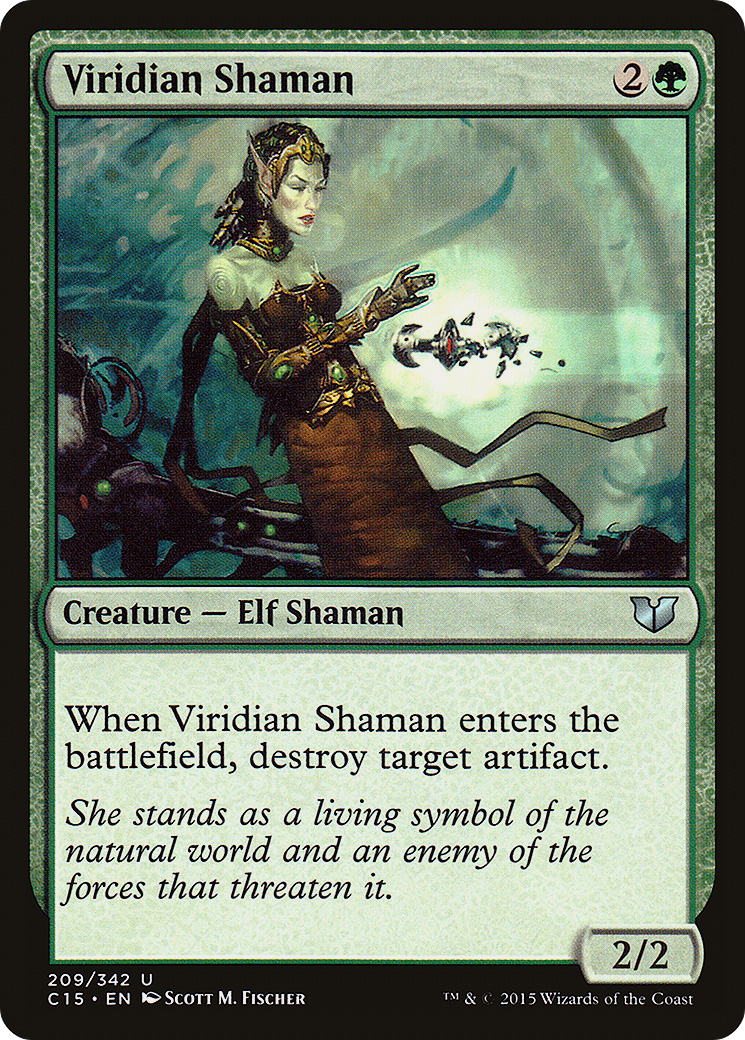 Viridian Shaman (C15-209) - Commander 2015 - Premium MTG Single from Wizards of the Coast - Just $0.08! Shop now at Game Crave Tournament Store