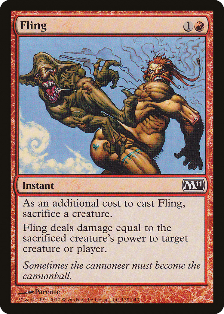 Fling (M11-139) - Magic 2011 Foil - Premium MTG Single from Wizards of the Coast - Just $0.12! Shop now at Game Crave Tournament Store
