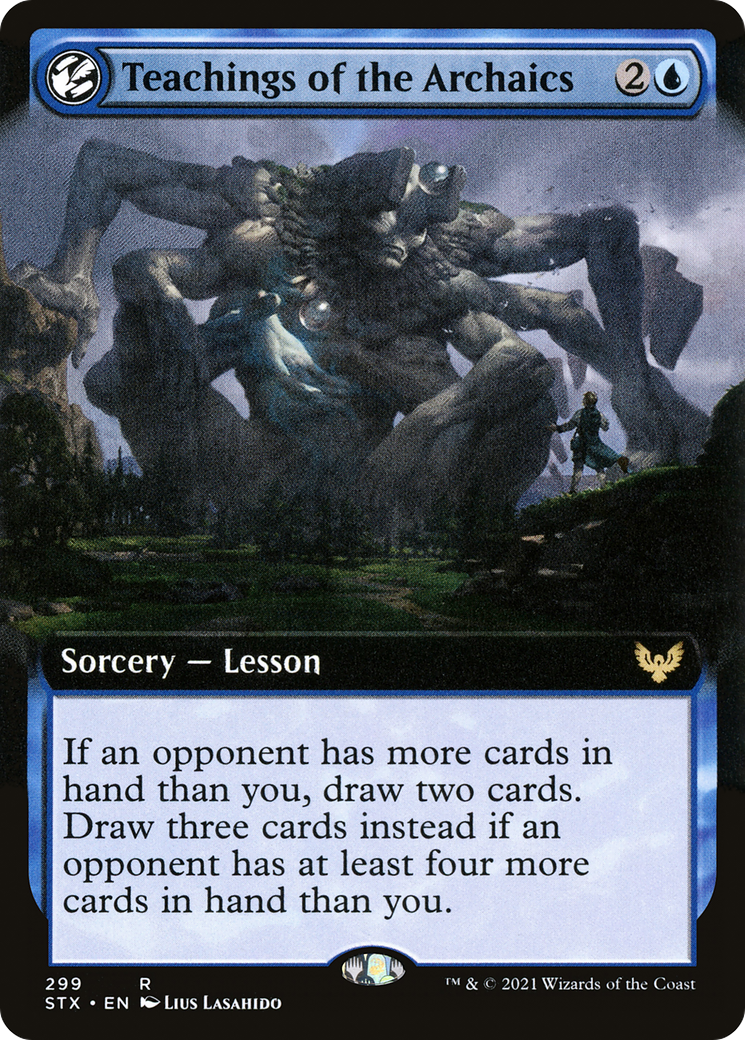 Teachings of the Archaics (STX-299) - Strixhaven: School of Mages: (Extended Art, lesson) Foil - Premium MTG Single from Wizards of the Coast - Just $0.25! Shop now at Game Crave Tournament Store