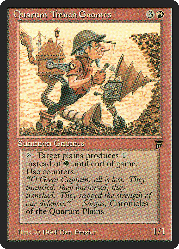 Quarum Trench Gnomes (LEG-162) - Legends - Premium MTG Single from Wizards of the Coast - Just $3.14! Shop now at Game Crave Tournament Store